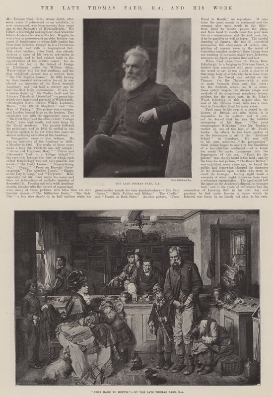 Afdøde Thomas Faed, RA, og hans arbejde af Thomas Faed