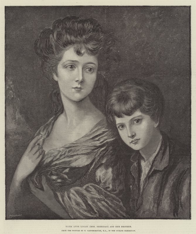 Eliza Anne Linley (fru Sheridan) og hendes bror af Thomas Gainsborough