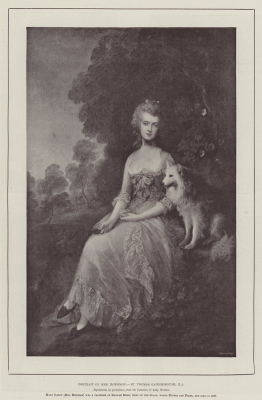 Portræt af fru Robinson af Thomas Gainsborough