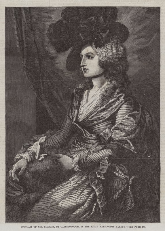 Portræt af fru Siddons i South Kensington Museum af Thomas Gainsborough