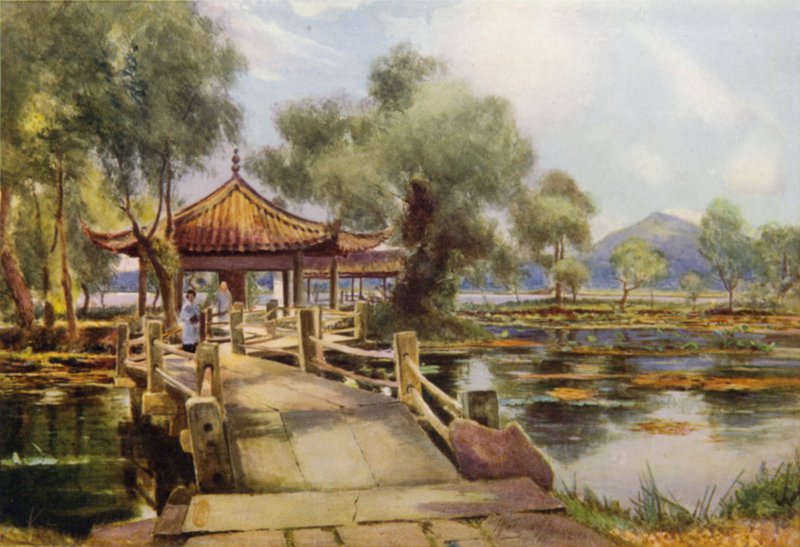 Hangchow, Lotus Island, West Lake af Thomas Hodgson Liddell