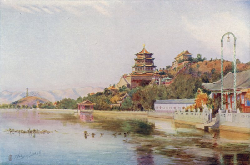 Peking, den afdøde kejserindes pavillon, sommerpaladset af Thomas Hodgson Liddell