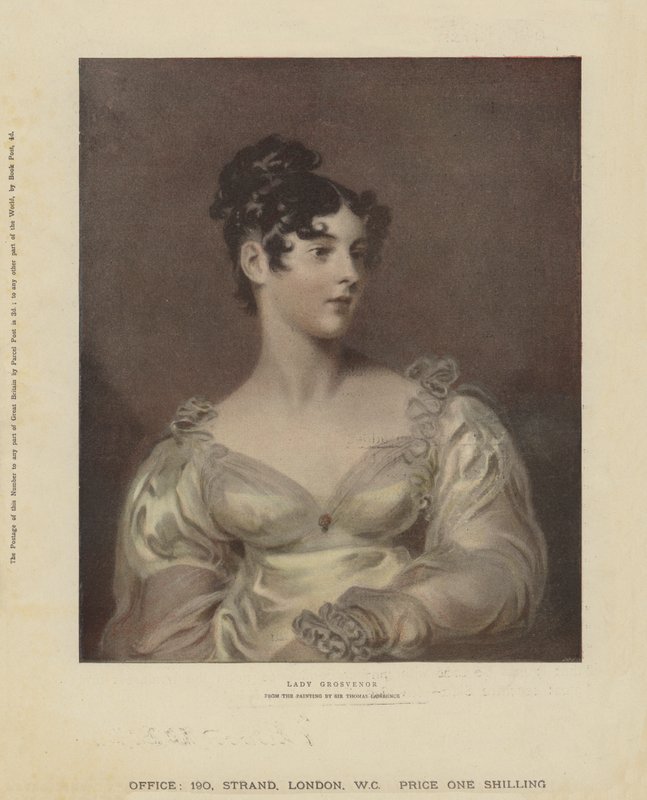 Lady Grosvenor (chromolitho) af Thomas Lawrence