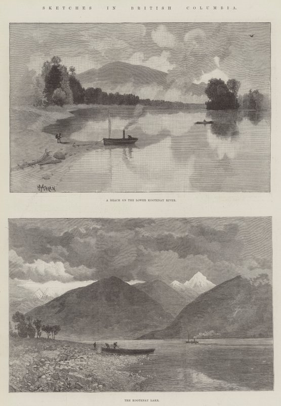 Skitser i British Columbia af Thomas Moran
