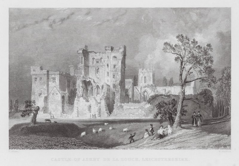 Castle of Ashby de la Zouch, Leicestershire (gravering) af Thomas (after) Allom