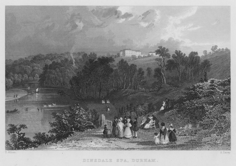 Dinsdale Spa, Durham (gravering) af Thomas (after) Allom