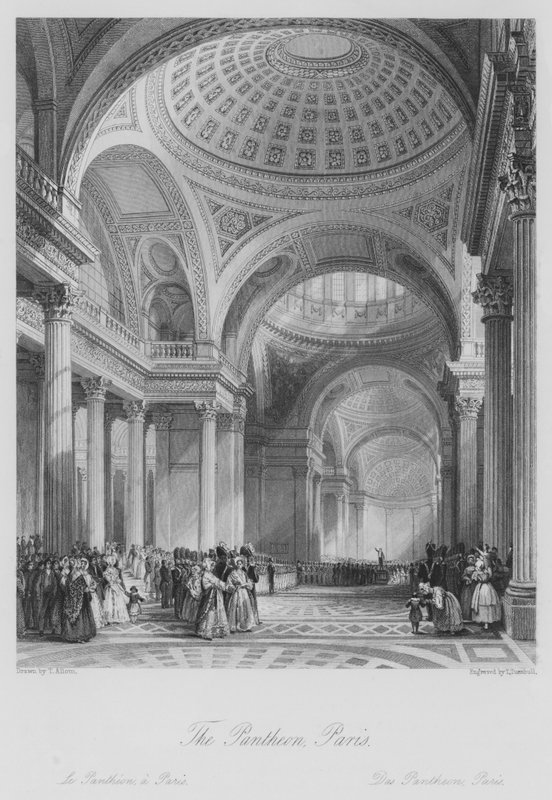 Pantheon, Paris (gravering) af Thomas (after) Allom