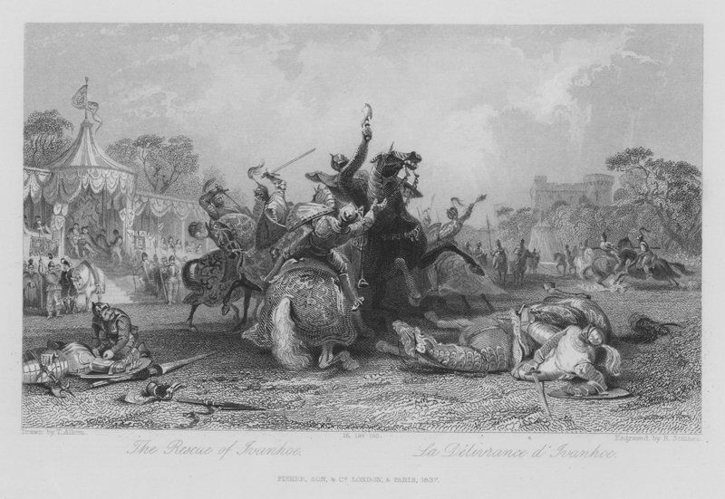 The Rescue of Ivanhoe (gravering) af Thomas (after) Allom