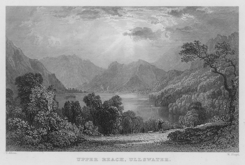 Upper Reach, Ullswater (gravering) af Thomas (after) Allom