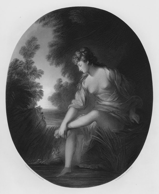 Musidora, fra billedet i Vernon Gallery (gravering) af Thomas (after) Gainsborough