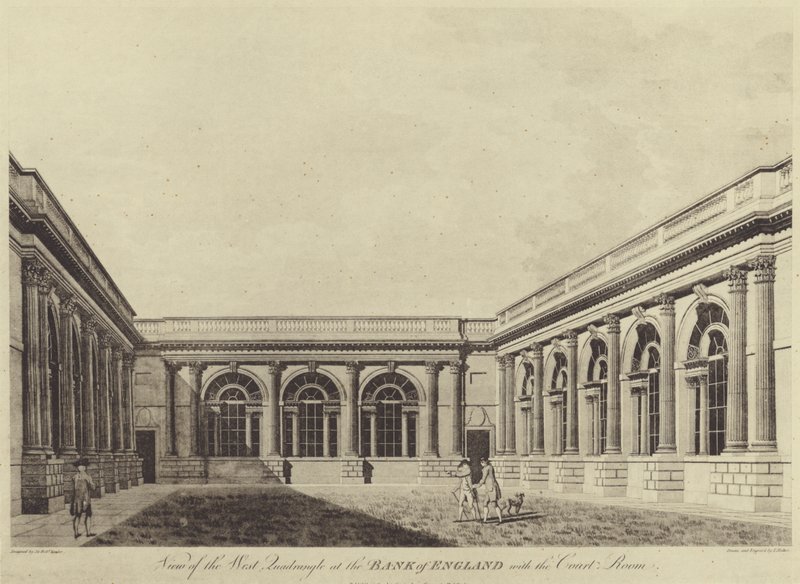 The Garden Court, Bank of England af Thomas (after) Malton