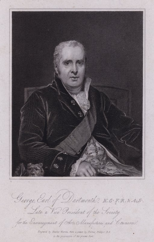 George Legge, 3. jarl af Dartmouth, britisk politiker og MP (gravering) af Thomas (after) Phillips