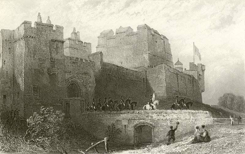 Carlisle Castle, Cumberland af Thomas Allom