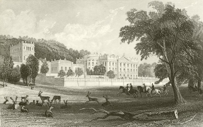Chatsworth, Derbyshire af Thomas Allom