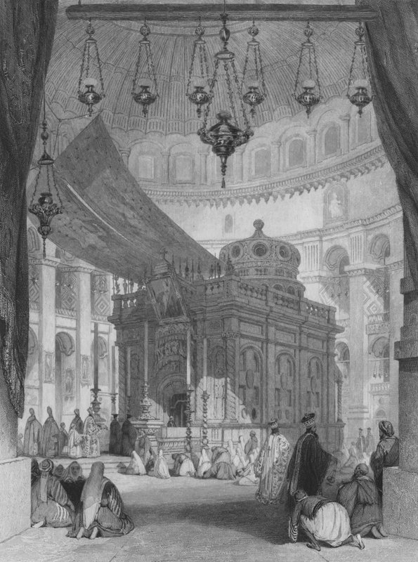 Den Hellige Gravs Kirke, Jerusalem af Thomas Allom