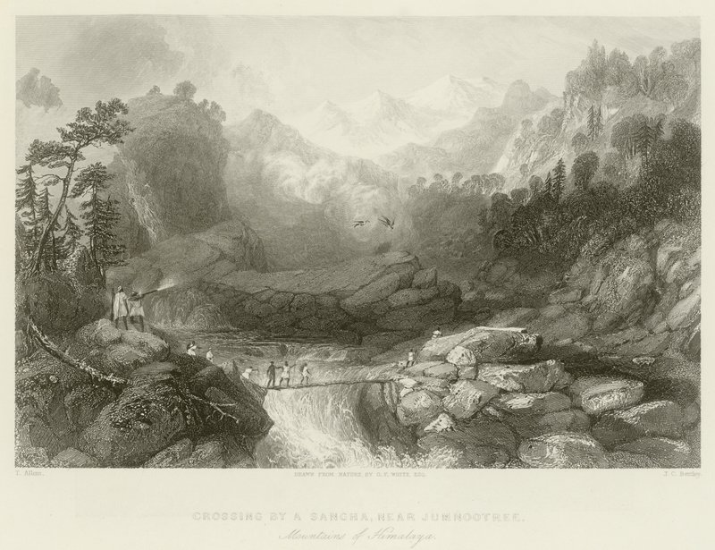 Krydsning af en sangha af Thomas Allom