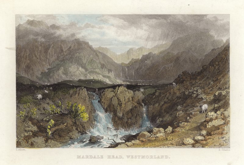Mardale Head, Westmoreland af Thomas Allom