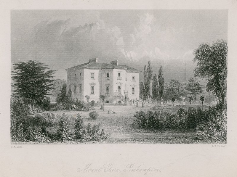 Mount Clare i Roehampton af Thomas Allom