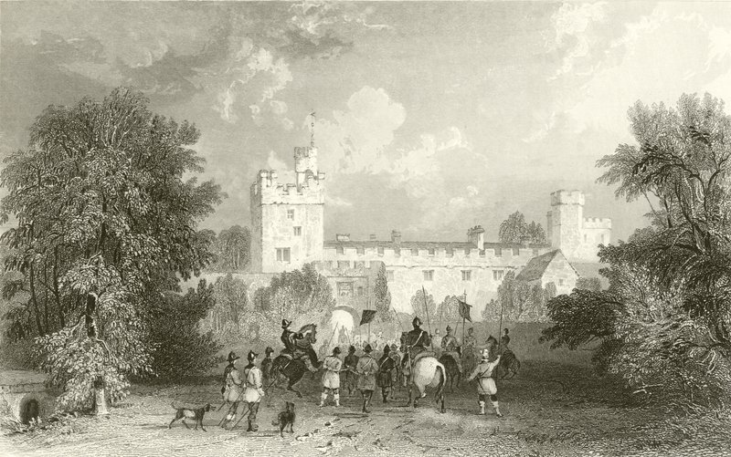 Naworth Castle, Cumberland af Thomas Allom