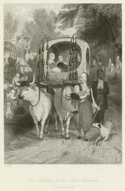 Sultanaen i hendes stat Arrhuba af Thomas Allom