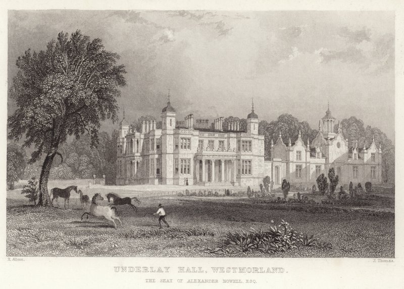 Underlay Hall i Westmoreland af Thomas Allom