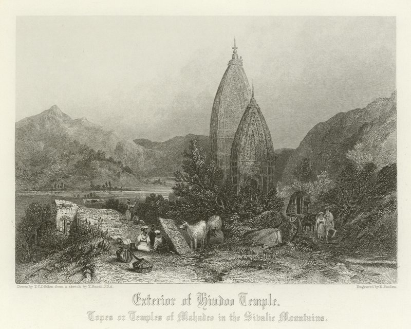 Ydersiden af et hinduistisk tempel af Thomas Colman Dibdin