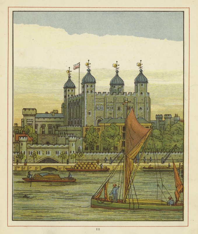 Både på Themsen med Tower of London bagved af Thomas Crane
