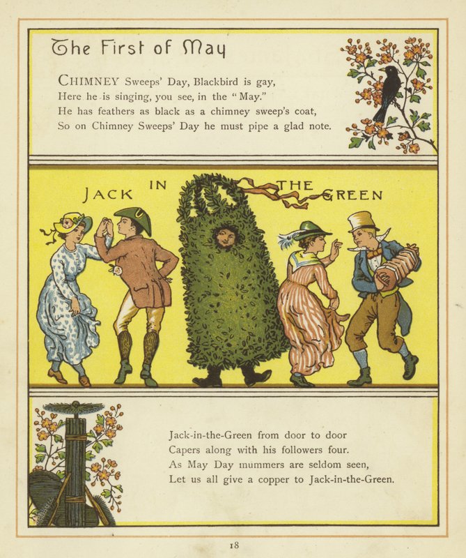 Verslinjer om 1. maj og Jack in the Green af Thomas Crane