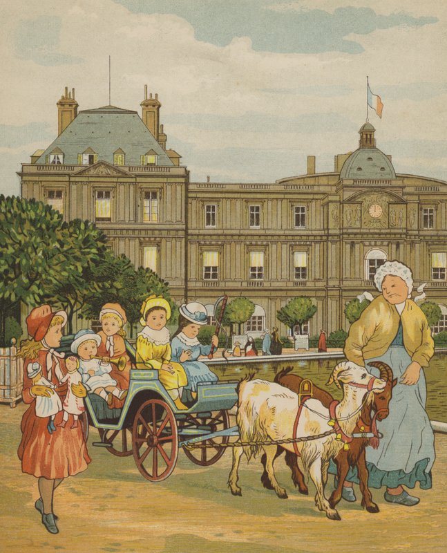 Paris: Luxembourg-haven (farve litho) af Thomas Crane