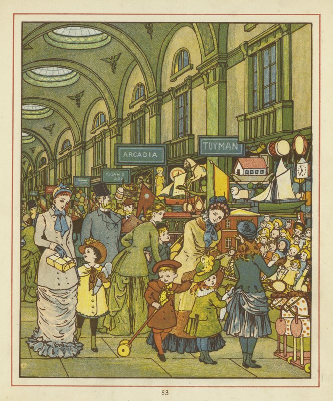 Folk, der shopper i en spillehal af Thomas Crane
