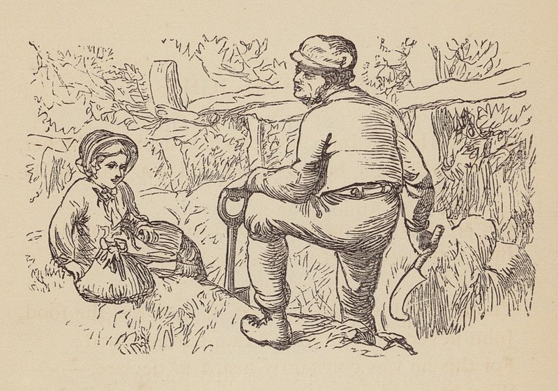 Tilfreds John (farvelagt kobberstik) af Thomas Dalziel