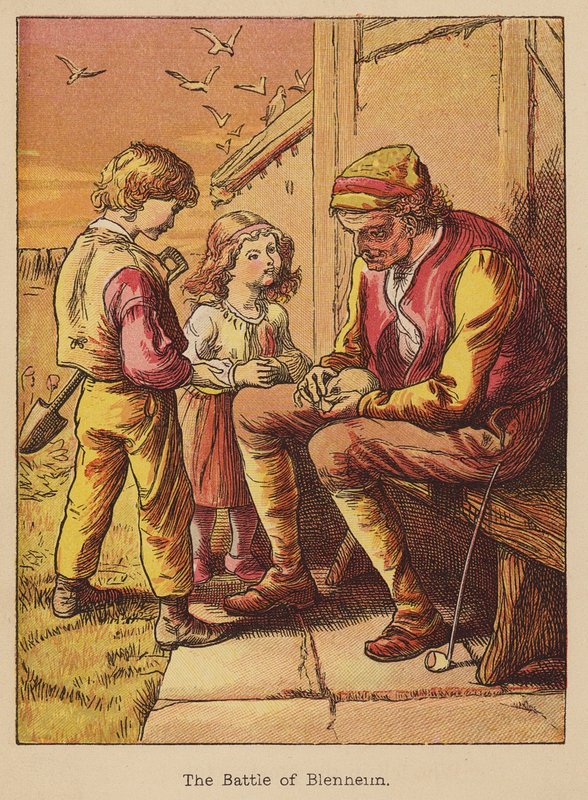 Slaget ved Blenheim (koloreret stik) af Thomas Dalziel