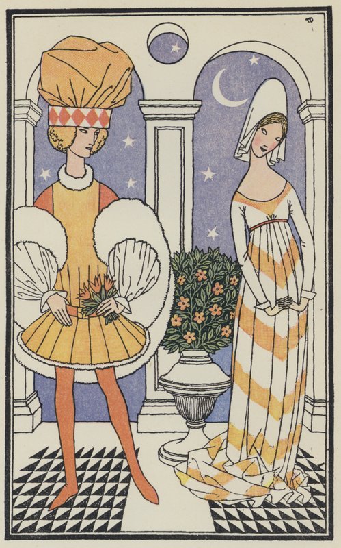 Illustration til Boccaccios Dekameron (farvelitografi) af Thomas Derrick
