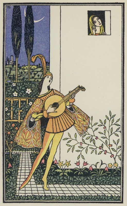 Illustration til Boccaccios Dekameron (farvelitografi) af Thomas Derrick