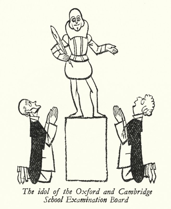 William Shakespeare, idol for Oxford og Cambridge School Examination Board (litografi) af Thomas Derrick