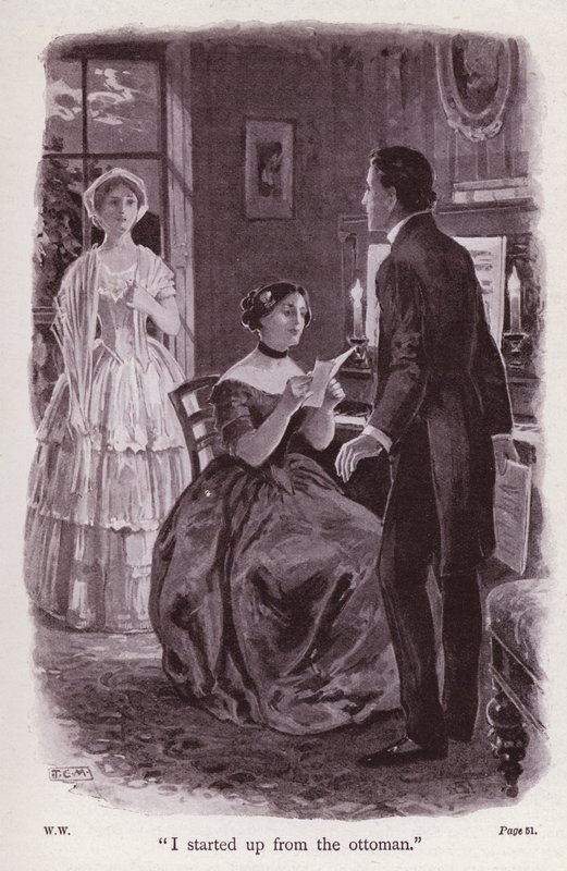 Illustration til The Woman In White af Wilkie Collins (litho) af Thomas Eyre Macklin