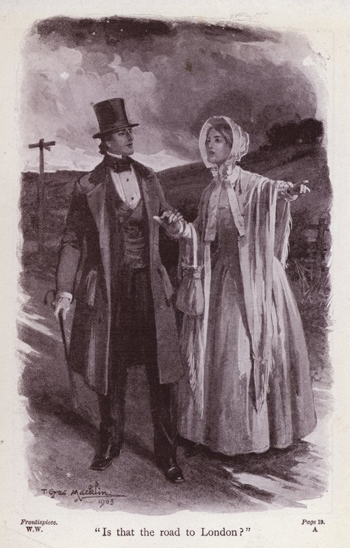 Illustration til The Woman In White af Wilkie Collins (litho) af Thomas Eyre Macklin