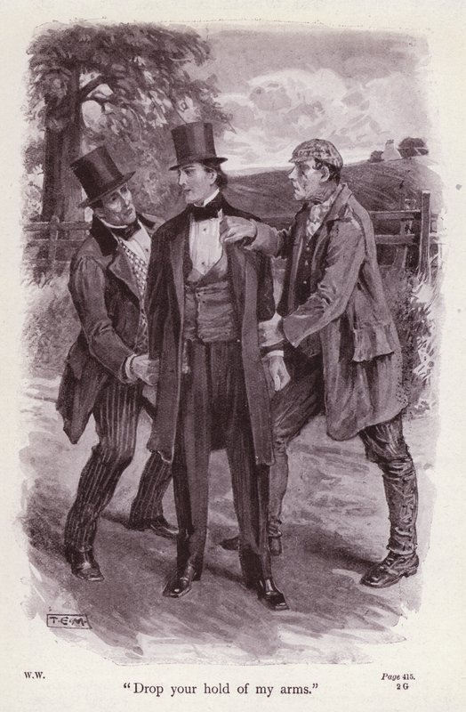 Illustration til The Woman In White af Wilkie Collins (litho) af Thomas Eyre Macklin