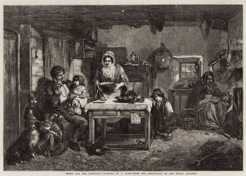 Hjem og hjemløse af Thomas Faed