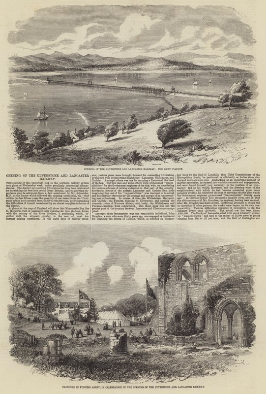 Åbning af Ulverstone og Lancaster Railway af Thomas Harrington Wilson