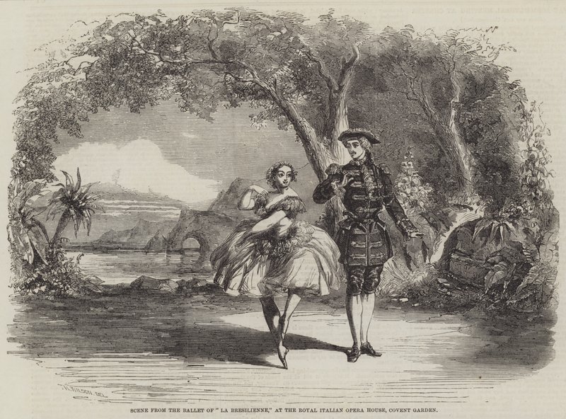 Scene fra balletten La Bresilienne, på Det Kongelige Italienske Operahus, Covent Garden af Thomas Harrington Wilson