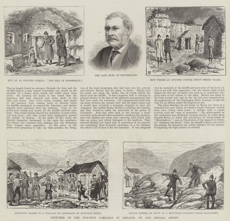Skitser af udsættelseskampagnen i Irland af Thomas Harrington Wilson