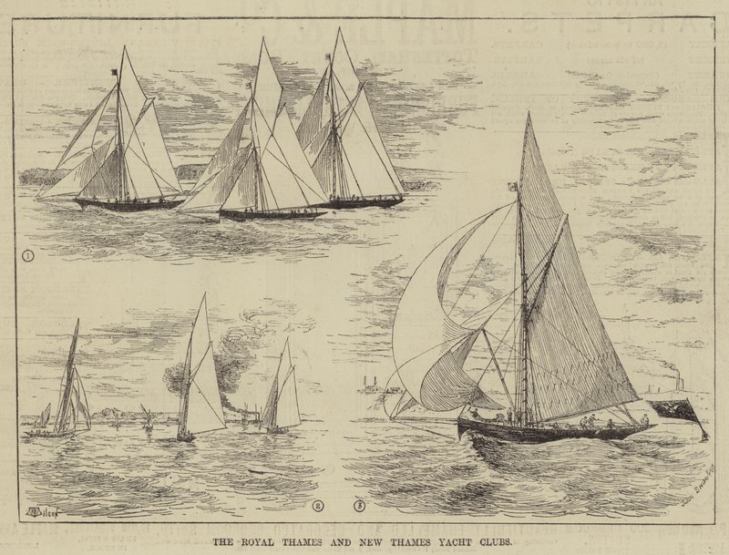 Royal Thames og New Thames Yacht Clubs af Thomas Harrington Wilson