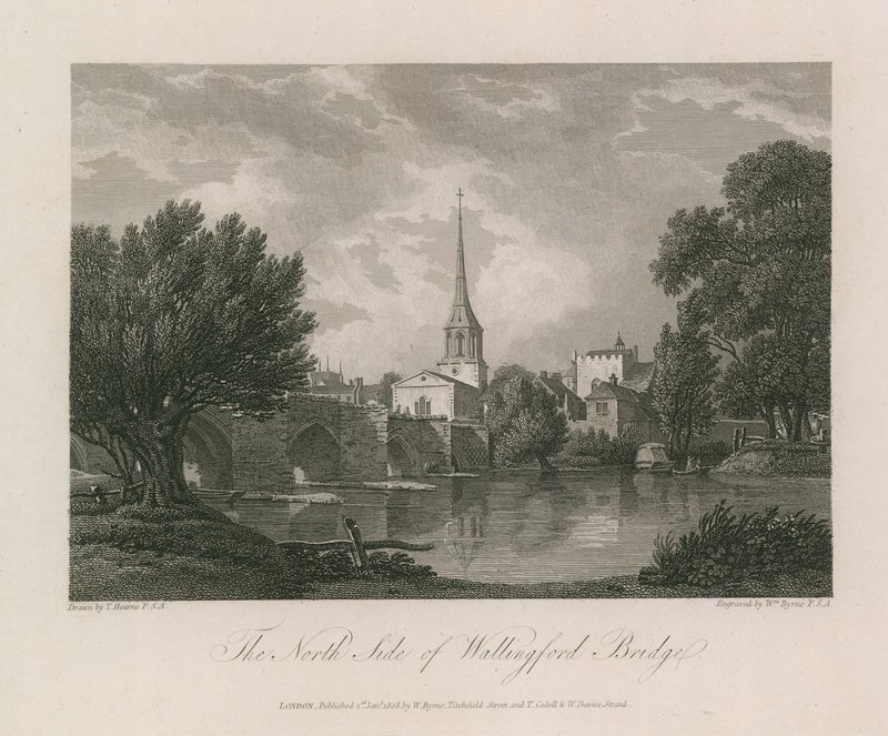 Nordsiden af Wallingford Bridge af Thomas Hearne