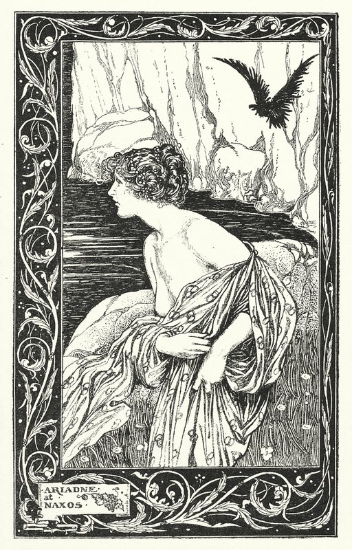 Ariadne at Naxos (litho) af Thomas Heath Robinson