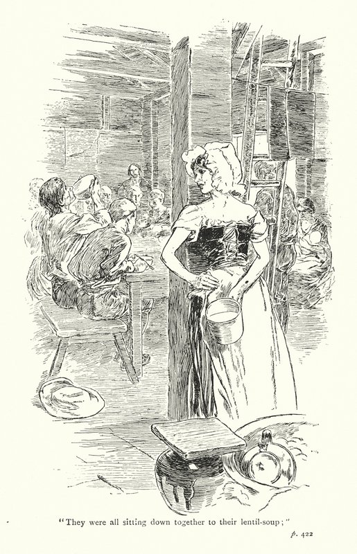 Illustration til A Sentimental Journey af Laurence Sterne (litografi) af Thomas Heath Robinson
