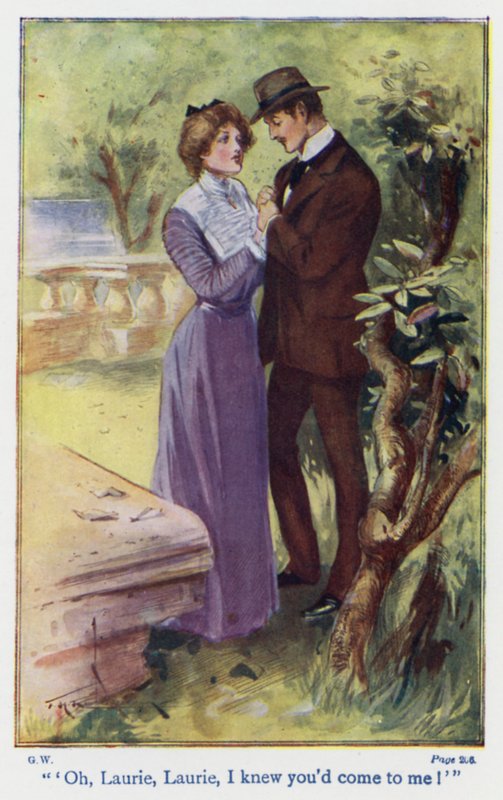 Illustration til Good Wives af Louisa M Alcott (farvelitografi) af Thomas Heath Robinson