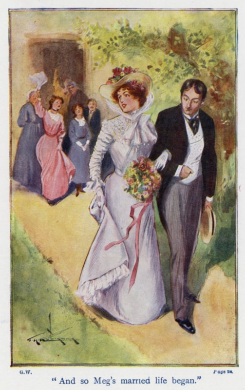Illustration til Good Wives af Louisa M Alcott (farvelitografi) af Thomas Heath Robinson