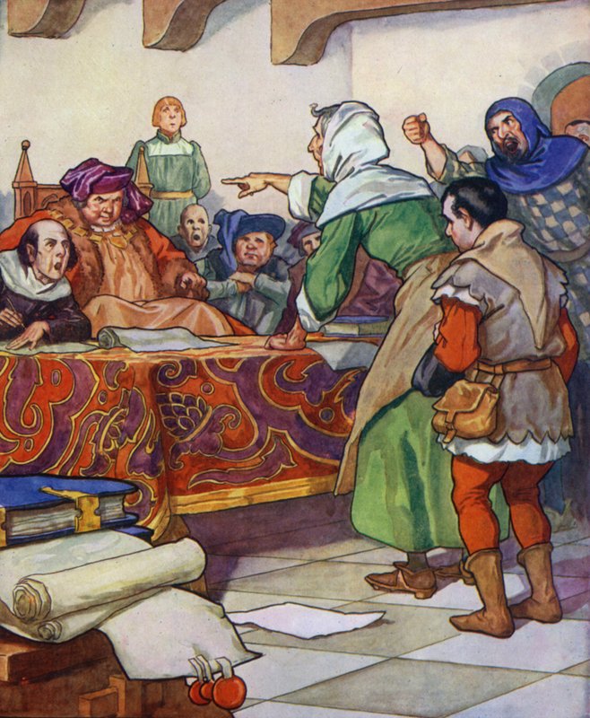 Illustration til Rottefængeren fra Hameln (farvelitografi) af Thomas Heath Robinson