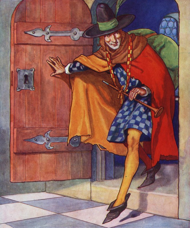 Illustration til Rottefængeren fra Hameln (farvelitografi) af Thomas Heath Robinson